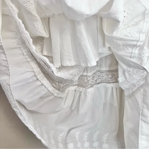 🎀 LoveShackFancy for Target Phoebe White Button-Up Dress - Picture 16 of 16